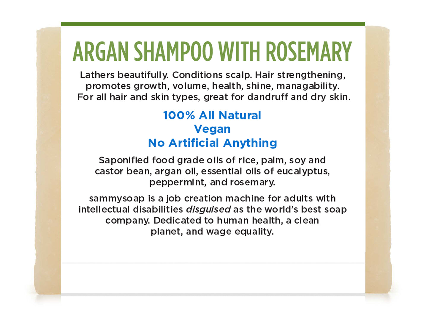 Rosemary Mint Shampoo Bar with Argan Oil