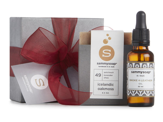 Smoke + Leather Collection Gift Box: Soap & Body Oil