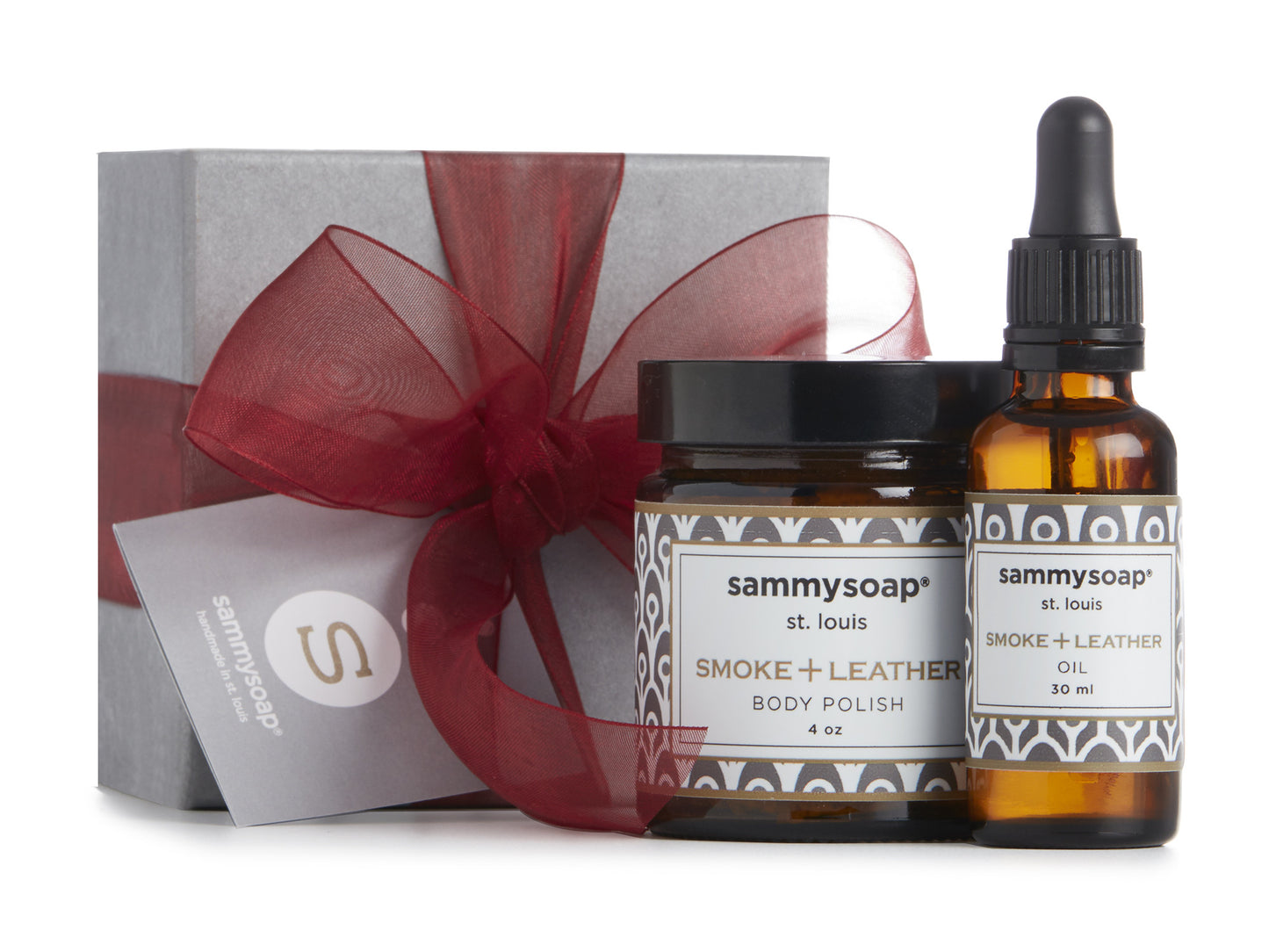 Smoke + Leather Collection Gift Box: Body Polish & Oil