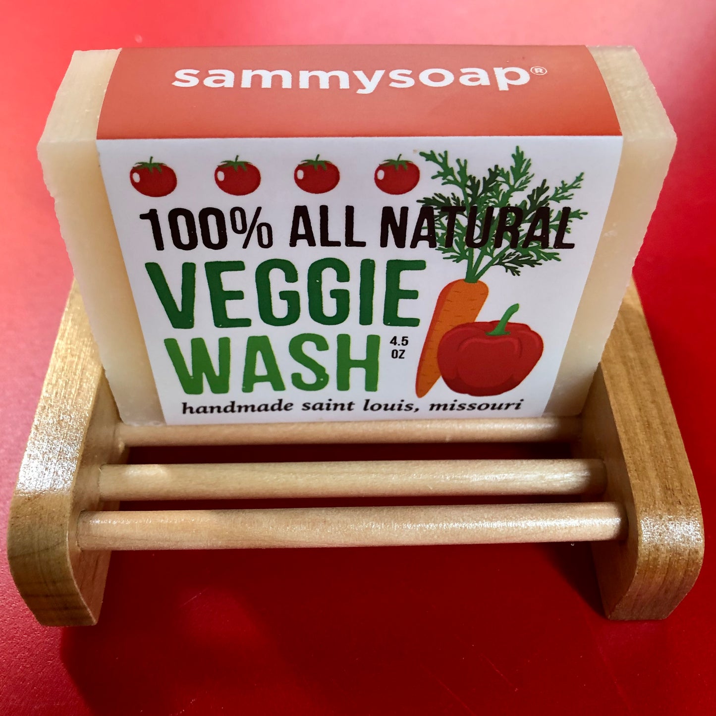 Veggie Wash with Slatted Bamboo & Wood Utility Dish