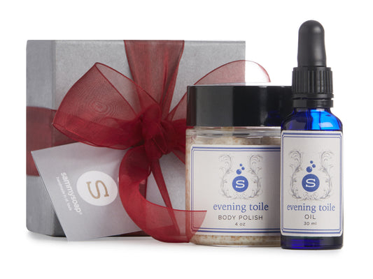 Evening Toile Collection Gift Box: Body Polish & Oil