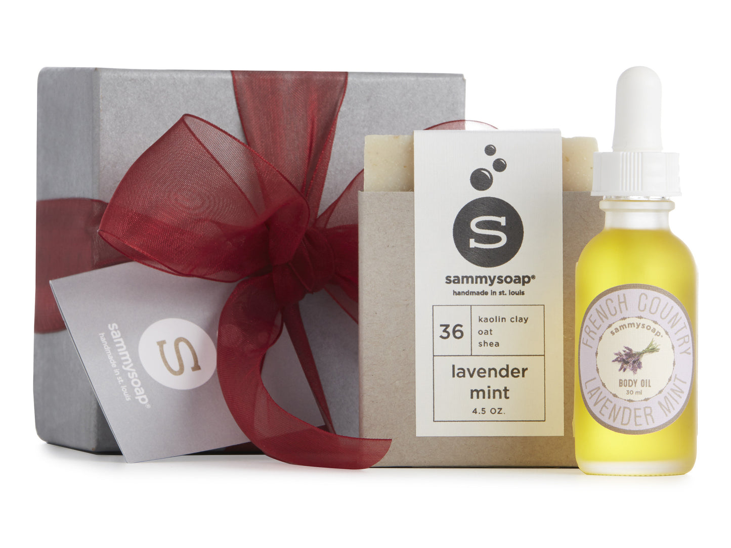 French Country Lavender Mint Collection Gift Box: Soap & Oil