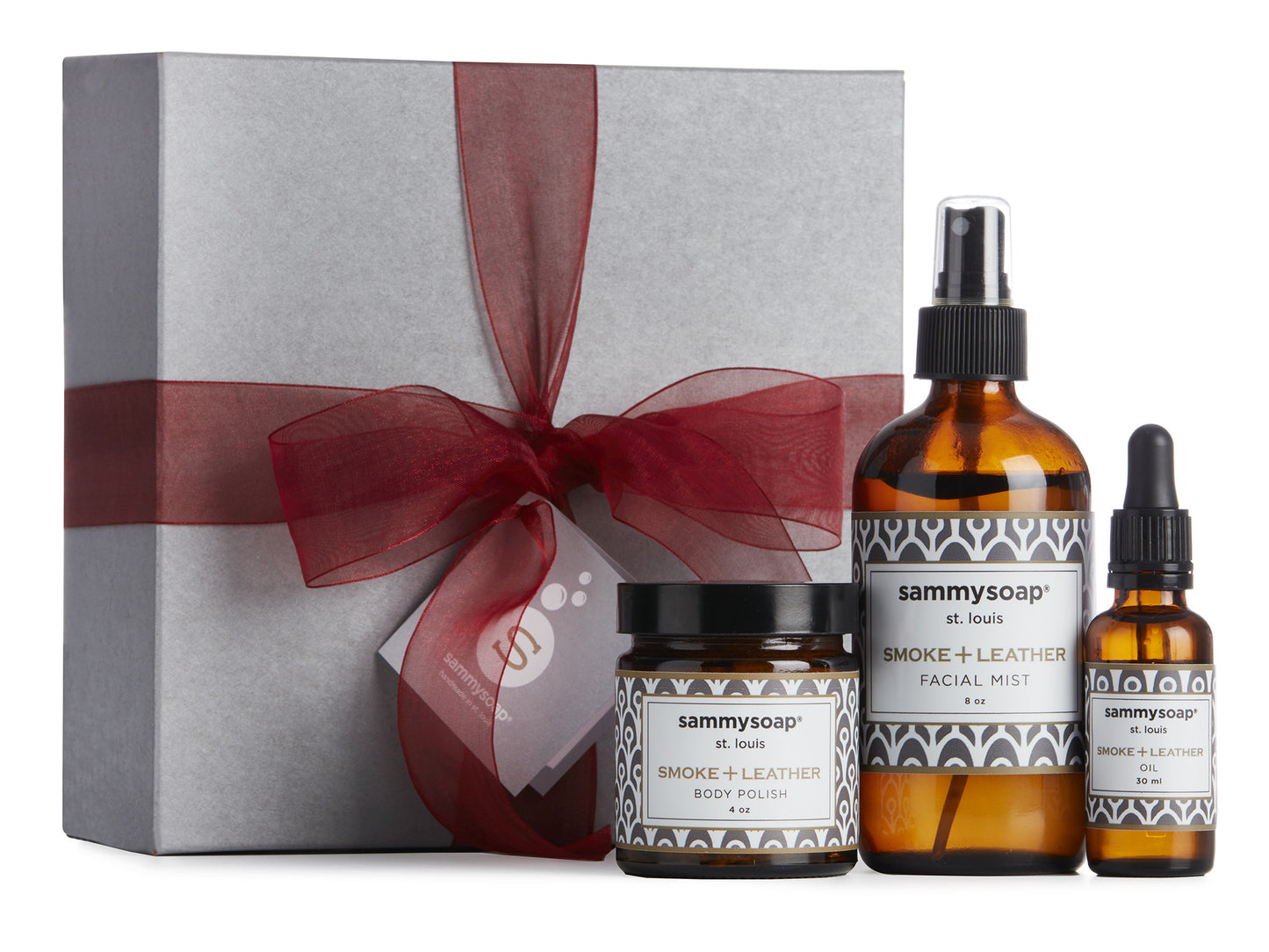 Smoke + Leather Collection Gift Box: Body Polish, Facial Mist, and Body Oil